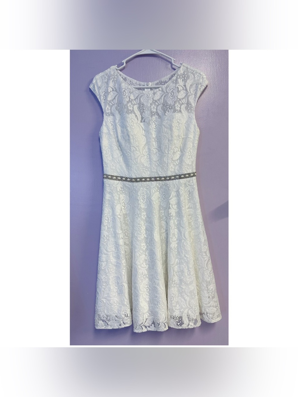 NWT Celavie White Lace Dress Size M
